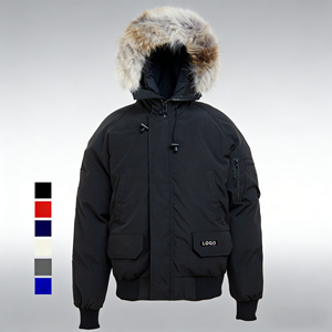 Giacca <span class=keywords><strong>in</strong></span> <span class=keywords><strong>Piuma</strong></span> <span class=keywords><strong>d</strong></span>'<span class=keywords><strong>Oca</strong></span> di Lusso Personalizzata SJ di Alta Qualità per Uomo con Cappuccio <span class=keywords><strong>in</strong></span> Pelliccia di Lupo, Giacca Invernale Canadese con Sacchetto Antipolvere - Product Image 3