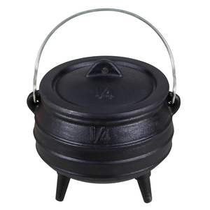 Olla <span class=keywords><strong>de</strong></span> Hierro Fundido <span class=keywords><strong>de</strong></span> Alta Calidad, Pre-Sazonada, Antiadherente, para Acampar y Cocinar al Aire Libre, con 3 Patas, Material Metálico, Sudáfrica - Product Image 1