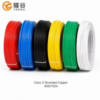 Cable Eléctrico Multicolor de Cobre Trenzado con Aislamiento de PVC, 450/750V Clase 2, para Cableado de Viviendas