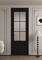 Porte double japonaise Zen blanche BOCHARM, 6 vitres dépolies, en bois massif, poignée nickelée, pour salle de thé, spa, taille personnalisée