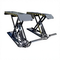 CE-Zertifizierte Doppelzylinder Manuelle Scherenhebebühne, Hydraulischer Stabiler Auto-Lifter für Kleine Werkstatt-Wartungsarbeiten