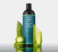 Gel Douche Liquide Bio à l'Extrait de Concombre et de Melon, Marque Blanche, Ingrédients Naturels et Minimisés |   Gel douche prébiotique végétalien rafraîchissant