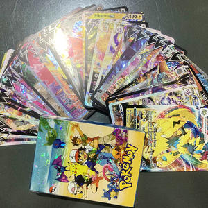 Cartes de jeu de société Pokémon en quatre langues, cartes en PVC avec feuille d'<span class=keywords><strong>or</strong></span>, feuille d'<span class=keywords><strong>argent</strong></span>, feuille noire, collection de cartes de combat colorées - Product Image 5