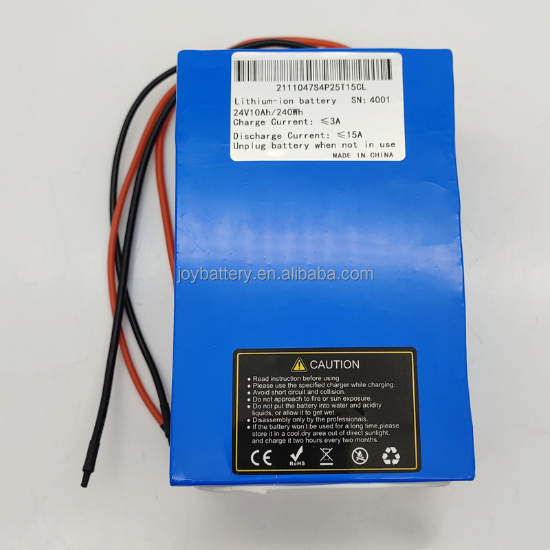 24V 10Ah Lithium Ion Battery Pack for Electric Scooter and Ebike