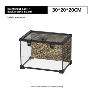 Reptilien glas <span class=keywords><strong>Terrarium</strong></span> Tank 8 "x 8" x 12 "obere Öffnungs tür Voll ansicht Ökologischer Tank Amphbinas Glas Lebensraum Gehärtetes Glas - Product Image 5