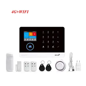 Danwish en çok satan Tuya akıllı yaşam hırsız yangın Alarm paneli kablosuz WiFi 4G ev güvenlik Alarm sistemi PIR hareket kapı