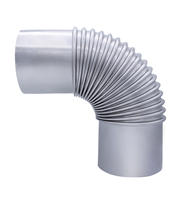 Tuyau d'extension de cheminée pour fumée d'échappement, coude en acier inoxydable plaqué, chauffe-eau au gaz, conduit d'air, bride de ventilation, tuyau flexible, combustible