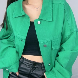 Veste en jean pour femme 2025 – Manteau en denim délavé boutonné, tendance et mignon - Product Image 5