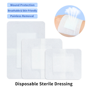 Pansement stérile jetable non tissé respirant respectueux de la peau, retrait indolore, couvre les plaies, adhésif médical - Product Image 1