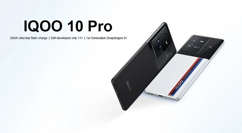 Original iQoo 10 Pro 5G Smart Phone 6.78" AMOLED 3200x1440 120Hz Qualcomm SD Gen 8+ Octa Core 4nm 4700mAh 200W Fast Charging NFC