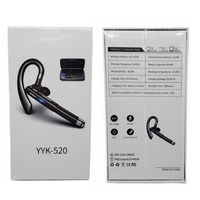 Écouteurs Bluetooth YYK-520 à Oreille Unique V5.2, Casque Stéréo Sans Fil à Réduction de Bruit, Oreillette Sportive Mains Libres
