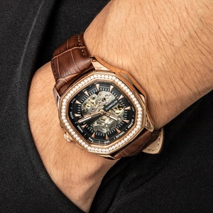 Nhà Máy Trực Tiếp Bán OEM Đá Bezel Tự Động Phong Trào Phụ Nữ Bling Xem Đối Với Unisex - Product Image 4