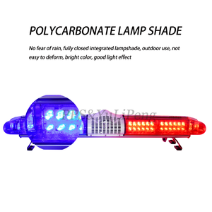 Barra de luz de ambulancia de advertencia de emergencia <span class=keywords><strong>LED</strong></span> de montaje en techo rojo y azul de alta potencia barata de 47 pulgadas con altavoz y Sirena - Product Image 3