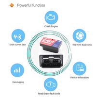 Compatible con todas las aplicaciones mini OBD bluetooths 4,0 ELM327 Escáner obd2 Herramienta de diagnóstico Bluetooth OBD ITrouble Code Herramienta de diagnóstico