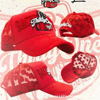 Gorra de Béisbol de Alta Calidad Mayoreo Backpack Boyz Roja El Mago Barbas Fes G5, Gorra de Gamuza y Nylon, Gorro Gallo Fino