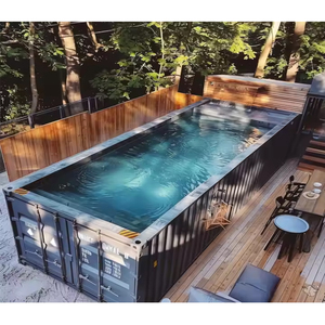 저렴한 스몰 사이즈 파티오 Piscina 큰 수영장 가족 정원 강철 프레임 유리 섬유 배송 컨테이너 수영장 - Product Image 2