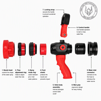 Buse de pulvérisation DC à débit réglable avec poignée, pistolet à eau de sécurité incendie pour système de protection contre l'incendie, fourniture d'usine