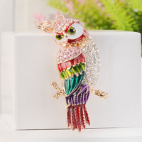 Porte-clés créatif hibou personnalisé avec logo, nouveau modèle, accessoire de sac tendance pour clé de voiture