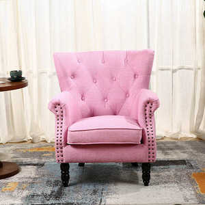 Sillón reclinable para sala de estar, sillón de lectura con asiento acolchado, silla de acento Wingback de tela para dormitorio - Product Image 4
