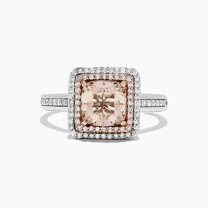 Anello da Donna Bicolore con Zirconi Quadrati, Elegante Gioiello per Proposta, Fidanzamento e Uso Quotidiano - Product Image 1