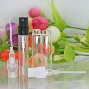 Custom 1ml 1.5ml 2ml Mini Perfume Sample Atomizer Tester Transparent Glass Spray <b>Bottles</b> with <b>Box</b> Packaging Screen Printed Round - Product Image 2