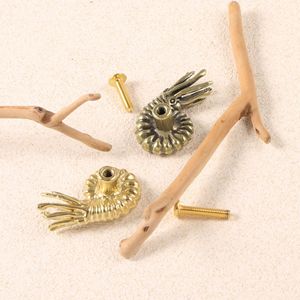 Maniglia per Porta in Ottone a Forma di Ammonite Marina Creativa, Pomello Decorativo da Parete per Soggiorno e Camera dei Bambini - Product Image 3