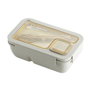 Ensemble <span class=keywords><strong>de</strong></span> boîte à lunch bento 3 en 1 écologique pour enfants, adultes <span class=keywords><strong>et</strong></span> femmes en paille <span class=keywords><strong>de</strong></span> blé avec bol à soupe/bouteille d'eau <span class=keywords><strong>et</strong></span> sac à lunch pour l'école - Product Image 5