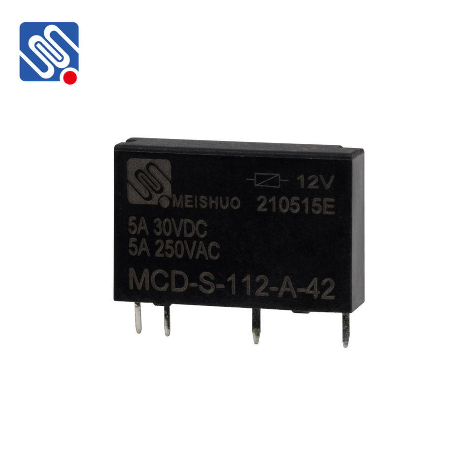 Meishuo MCD 12V Industrial Control Relay 5A Sealed DC Miniature Size Protective Features for PLC With Epoxy