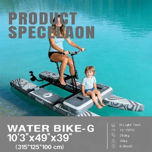 Favorite New Design Customized <b>Inflatable</b> Floating Water Bike Portable Detachable Water Bike Bicycle for Water Sport - Product Image 2