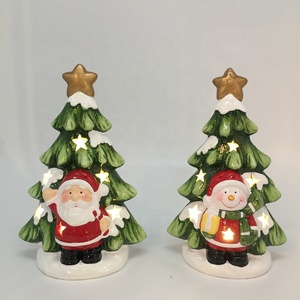 Gran oferta y nuevo producto, decoración navideña, colgante de hierro, cerámica, Papá Noel/nieve/ciervo, en forma de bola, marchitamiento LED OEM y ODM - Product Image 2