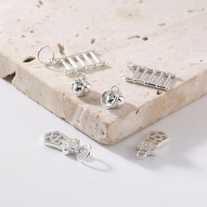 Pas à pas, <span class=keywords><strong>tout</strong></span> se <span class=keywords><strong>passe</strong></span> bien. Accessoires de bijoux en argent sterling S925, pendentif, bracelet à bricoler soi-même, collier, oreille - Product Image 3