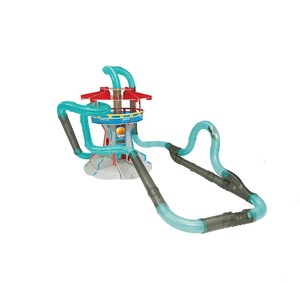 Jouet STEM DIY Château électrique à pistes, course de voitures dans le temps et l'espace - Ensemble de construction en plastique de 8 pièces - Product Image 1