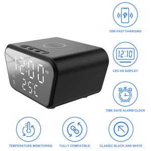 Reloj Despertador Inalámbrico Digital Personalizado con Cargador Inalámbrico Inteligente para Teléfono, Carga Rápida 5V/2A, Material ABS - Product Image 3