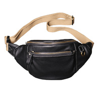 Sac banane multifonction en cuir véritable de vachette souple pour homme et femme, pochette de téléphone à bandoulière, sac de poitrine, sac de hanche, sac de taille, vente en gros personnalisée