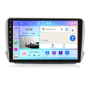 Radio stéréo de voiture Reako 10.1 pouces QLED écran 8 cœurs 4G pour Peugeot <span class=keywords><strong>208</strong></span> 2008-2016 GPS SWC USB BT - Product Image 1