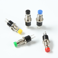 Botón PBS-110 de Reinicio Automático sin Bloqueo, Botón de Encendido Pequeño de 2 Pines, Interruptor de 7MM