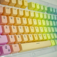 Nouveauté 104 touches PBT rétroéclairées arc-en-ciel bleu bleu Enchantres Word Through Keycaps pour claviers mécaniques Cherry Switches