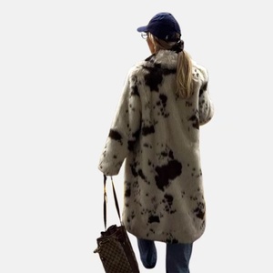 Cappotto in <span class=keywords><strong>Finta</strong></span> Pelliccia di Volpe Bicolore per Donna, <span class=keywords><strong>Trench</strong></span> Invernale di Alta Qualità con Cappuccio in Peluche e Protezione dal Vento - Product Image 4