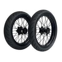 Kit de conversion roue et pneu Supermoto pour Surron Ultra Bee 17 pouces 110/70-17 140/60-17 Pneus de route Jantes en aluminium noir