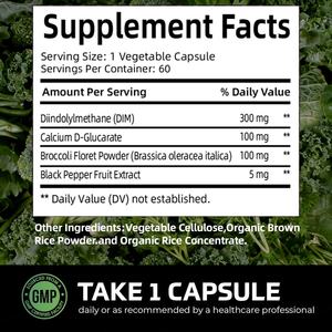 Suplemento DIM Premium para Hombres, 60 Cápsulas, Extra Fuerte, Equilibrio Hormonal Masculino, Potenciador de Fitness, Cápsulas DIM - Product Image 2