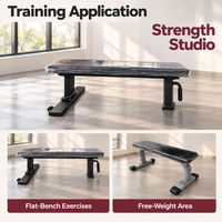 Banc de musculation plat pour salles de sport commerciales et studios d'entraînement, idéal pour les exercices de force en salle de sport professionnelle, matériel de gym