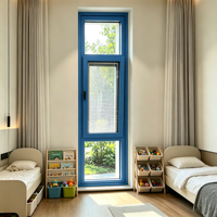 Ventana Abatible Interior RC4 de Diseño Moderno y Minimalista para Apartamentos Urbanos, Vidrio Templado de Doble Capa con Junta de Sellado Antipolvo