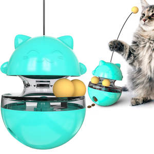 Nuevo Juguete Interactivo para Gatos Lucky Cat Tumbler Teaser Stick con Dispensador de Comida en Forma de Bola Giratoria, Artículos para Mascotas - Product Image 1