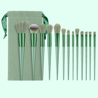 Ensemble de 13 pinceaux de maquillage personnalisés avec logo 2026, pinceaux à poudre illuminatrice, blush, avec sac, échantillons de pinceaux dédiés, originaux