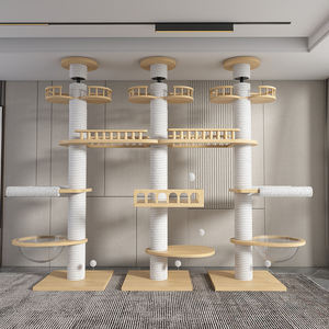 Produk Rangka Panjat Kucing Kayu Solid Skala Besar dan Model Menara untuk Grosir dan Kustomisasi - Product Image 3