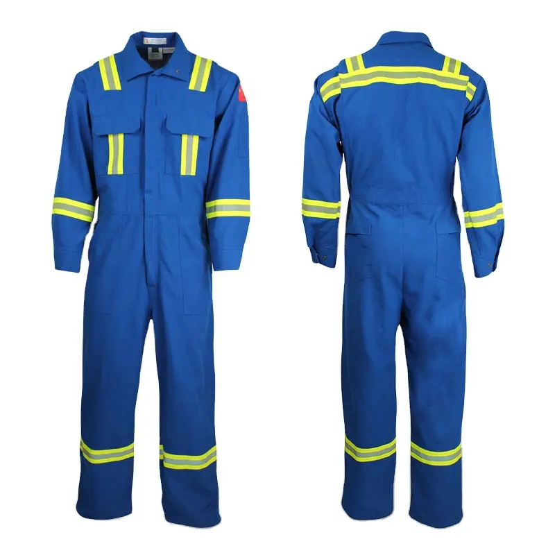 Thiết Kế Mới Nhất Chống Cháy Aramid Quần Áo Ngọn Lửa Kháng Coverall Nhà Cung Cấp Chống Cháy Coverall