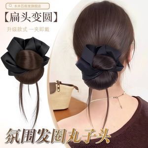 Bun Wig With <b>Clips</b> Natural Fluffy Updo Low Bun Hair Tie Hair Accessory - Product Image 4