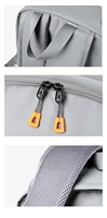 Sac d'ordinateur de voyage scolaire décontracté simple, nouveau, en nylon léger de grande capacité, couleur unie, imperméable, en polyester, fermeture à glissière
