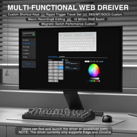 Clavier AULA F75 HE à effet Hall, déclenchement rapide, SOCD 8000Hz, 75% 80 touches, tri-mode, bouton métallique, RGB, Hot Swap, pour le gaming