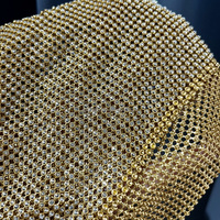 Tissu en maille de strass à prix économique, tissu en maille métallique de cristal pour vêtements, chaussures, accessoires, sacs, voitures - Technique de tissage